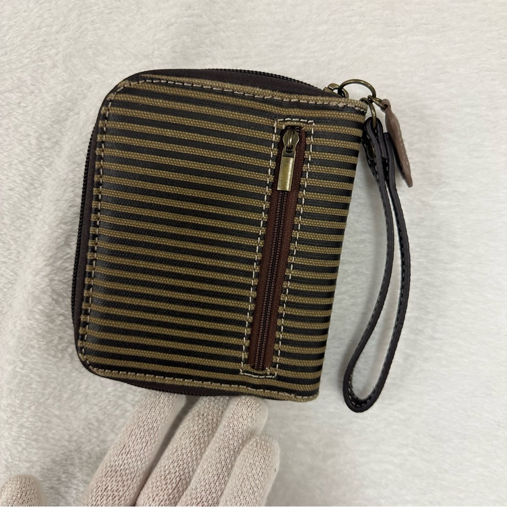 Chala Yorkie Dog Leather Wallet Wristlet Brown 5” x 6” - Picture 2 of 6